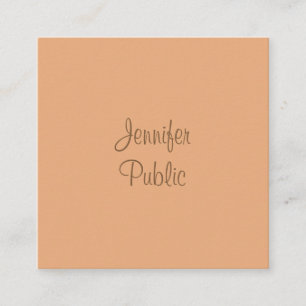 Modern Calligraphed Script Name Elegant Template Square Business Card