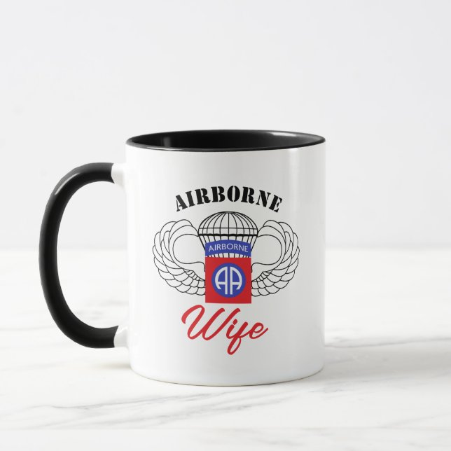 Modern Calligraphy Airborne Wife Mug (Left)