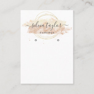 Modern Calligraphy art Earring display card