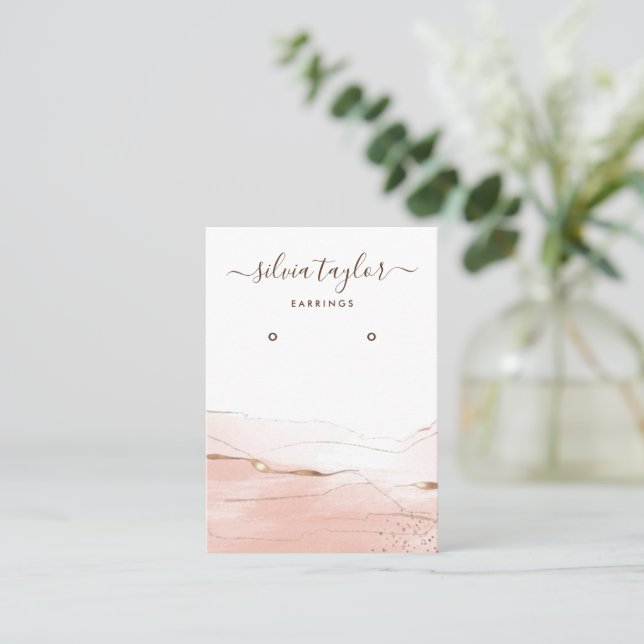 Modern Calligraphy art Earring display card (Standing Front)