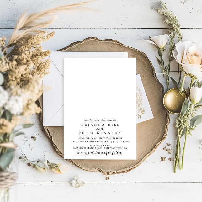 Modern Calligraphy Artistic Wedding Invitation (Creator Uploaded)
