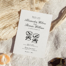 Modern Calligraphy Black and White Wedding