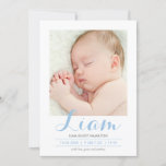 Modern Calligraphy Blue | Birth Announcement<br><div class="desc"></div>