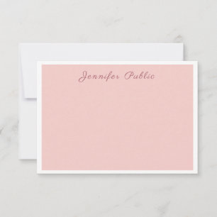 Modern Calligraphy Blush Pink Elegant Template