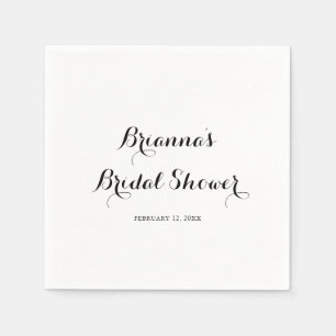 Modern Calligraphy Bridal Shower Napkin