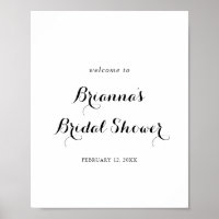 Modern Calligraphy Bridal Shower Welcome