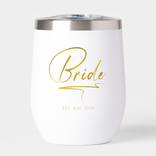 Modern Calligraphy Bride Gold ID1025 (Front)