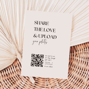 Modern Calligraphy Capture The Love QR code  Enclosure Card