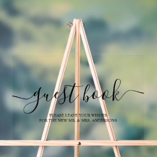 Modern Calligraphy Design Guest Book Sign
