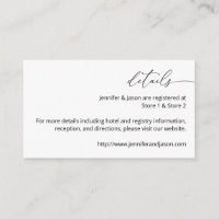 Modern Calligraphy Details SM Enclosure Card