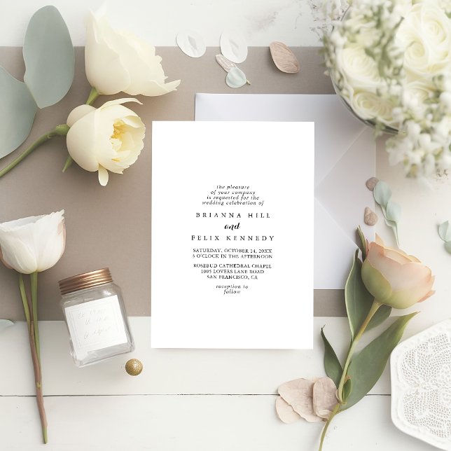 Modern Calligraphy Diamond Wedding Invitation (Creator Uploaded)