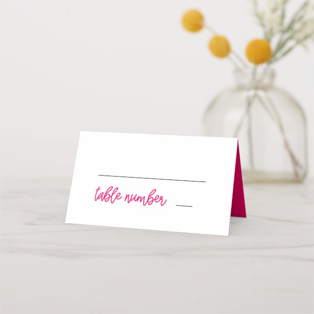 Modern calligraphy dinner place card (Front)