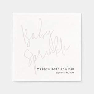 Modern Calligraphy Dusty Pink Baby Sprinkle Napkin