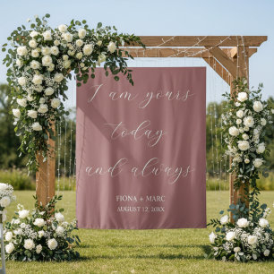 Modern calligraphy elegant wedding backdrop  tapestry