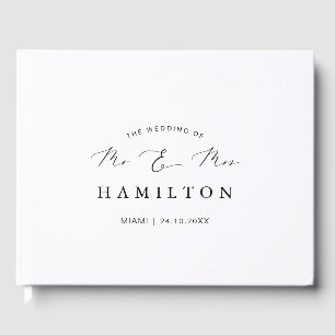 Modern Calligraphy Elegant Wedding Guest Book