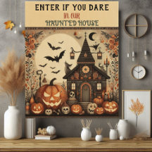 Modern Calligraphy Enter If You Dare Haunted Home 