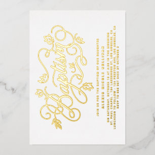 Modern Calligraphy Foliage Lettering Baptism