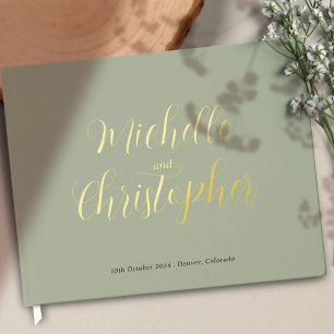 Modern Calligraphy for Bride and Groom's Wedding Guest Book