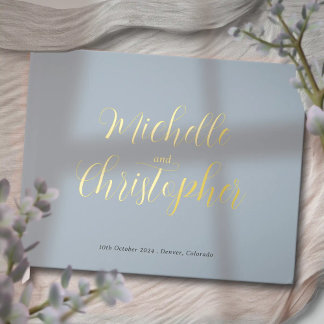 Modern Calligraphy for Bride and Groom's Wedding Guest Book