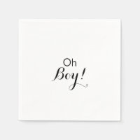 Modern Calligraphy Formal Oh Boy Baby Shower 