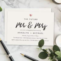 Modern Calligraphy Future Mr and Mrs Engagement