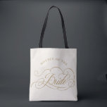 Modern calligraphy gold Mother of the Bride Tote Bag<br><div class="desc">A timeless and elegant mother of the bride gift tote bag featuring refined calligraphy script on a classic background,  perfect for a formal and sophisticated wedding celebration. For customization or additional products featuring this design,  please feel free to contact me.</div>