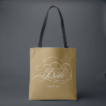Modern calligraphy gold Mother of the Bride Tote Bag<br><div class="desc">A timeless and elegant mother of the bride gift tote bag featuring refined calligraphy script on a classic background,  perfect for a formal and sophisticated wedding celebration. For customization or additional products featuring this design,  please feel free to contact me.</div>