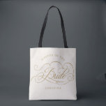 Modern calligraphy gold Mother of the Bride Tote Bag<br><div class="desc">A timeless and elegant mother of the bride gift tote bag featuring refined calligraphy script on a classic background,  perfect for a formal and sophisticated wedding celebration. For customization or additional products featuring this design,  please feel free to contact me.</div>