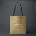 Modern calligraphy gold Mother of the Groom Tote Bag<br><div class="desc">A timeless and elegant mother of the groom gift tote bag featuring refined calligraphy script on a classic background,  perfect for a formal and sophisticated wedding celebration. For customization or additional products featuring this design,  please feel free to contact me.</div>