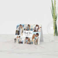 Modern Calligraphy Heart 6 Photo Collage Wedding