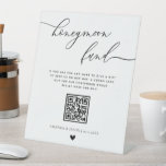 Modern Calligraphy Honeymoon Fund QR code Pedestal Sign<br><div class="desc">Honeymoon Fund QR Code Sign,  Minimalist Wedding Honeymoon Fund Sign,  Venmo QR Code Modern Wedding Sign,  Modern Calligraphy Wedding Sign.

You can edit/personalize whole Template.
If you need any help or matching products,  please contact me. I am happy to create the most beautiful personalized products for you!</div>