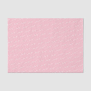 Modern Calligraphy I Love You Valentine's Day Pink Tissue Paper