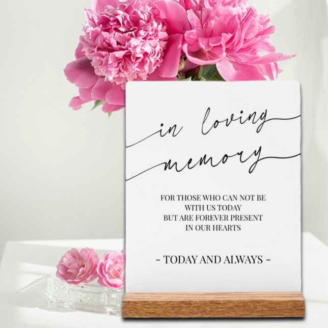Modern Calligraphy In Loving Memory Memorial Sign (Creator Uploaded)