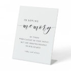 Modern Calligraphy In Loving Memory Wedding Table