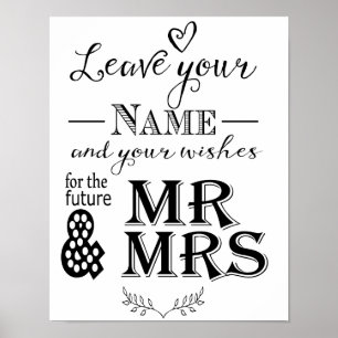 Modern Calligraphy Leave your wishes print