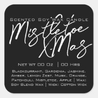 Modern Calligraphy Lettering Black White Candle