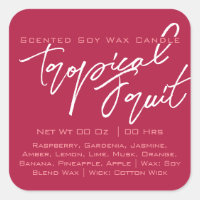 Modern Calligraphy Lettering Dark Pink Candle