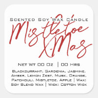 Modern Calligraphy Lettering White Black Candle