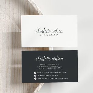 Modern Calligraphy Logo Business Card Ink