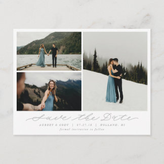 Modern Calligraphy Multi-Photo Save the Date