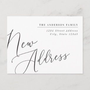 Modern Calligraphy New Address Moving Announcement
