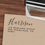Modern Calligraphy Oversize Name Return Address Self-inking Stamp<br><div class="desc">This self-inking return address stamp features a modern calligraphy script name and simple typography address. A beautiful and time saving item for anyone (wedding invitations,  holiday cards,  party invites,  bills,  etc). This stamp also makes a wonderful newlywed or housewarming gift.</div>