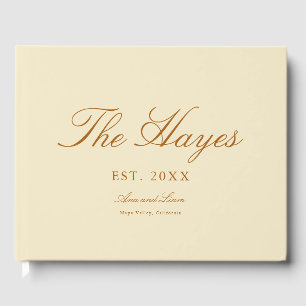 Modern Calligraphy Personalized Wedding Guest Book