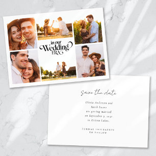 Modern Calligraphy Photo Wedding Save The Date