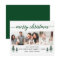 Modern Calligraphy Pines Christmas 3 Photo Green