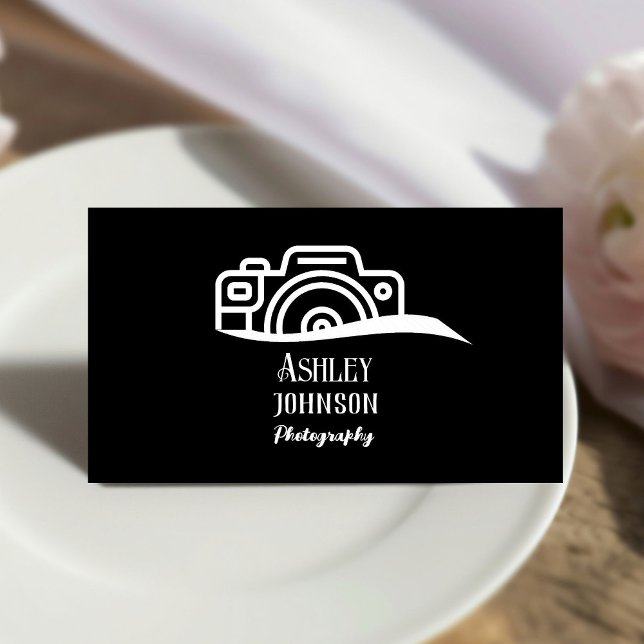 Modern Calligraphy Professional Photography Business Card (Creator Uploaded)