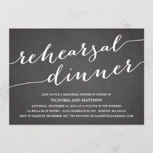 MODERN CALLIGRAPHY   REHEARSAL DINNER INVITATION
