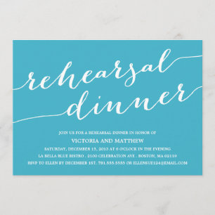 MODERN CALLIGRAPHY   REHEARSAL DINNER INVITATION