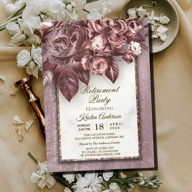 Modern Calligraphy Retirement Party  Invitation (Creator Uploaded)