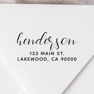 Modern Calligraphy Return Address Self-inking Stamp